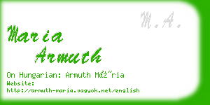 maria armuth business card